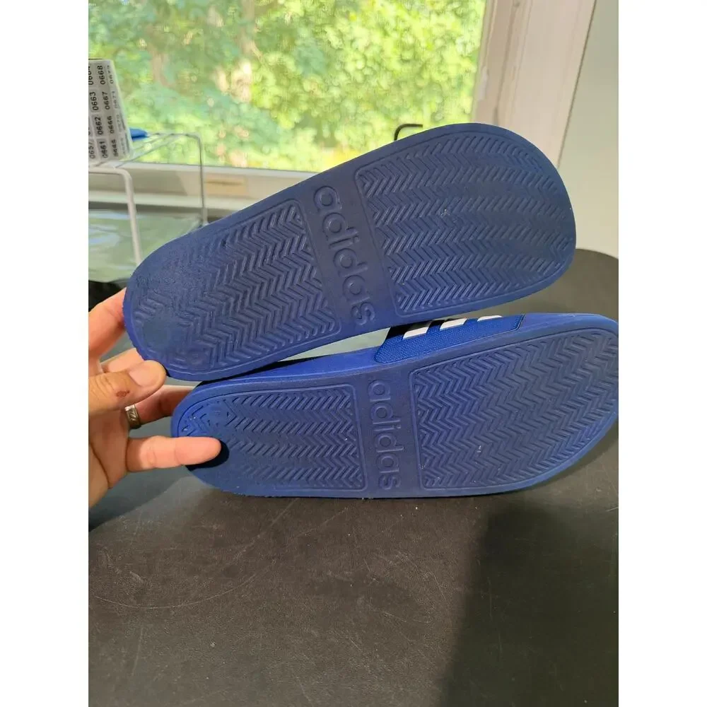 Adidas Adilette Cloudfoam Slides Royal Blue White Men 9 GZ0028 Made in Italy
